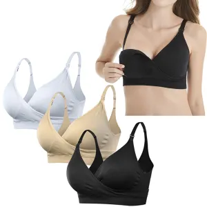 1 Pc Womens Maternity Pregnancy Nursing Bra Padded Comfort Wire Free Stretch S-M