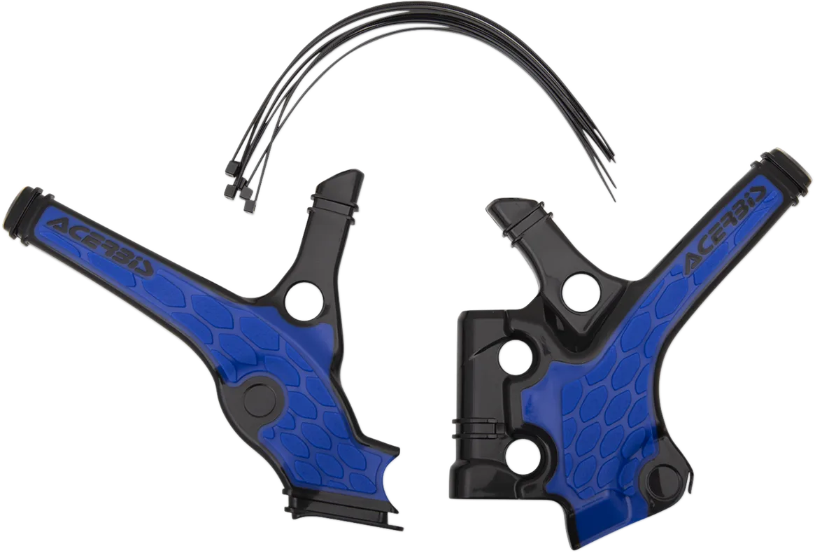 ACERBIS X-Grip Frame Guards - Black/Blue N/F 22 YZ85 2736391004