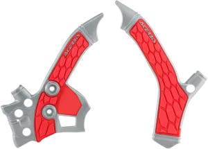 ACERBIS X-Grip Frame Guards - Silver/Red 2726851418