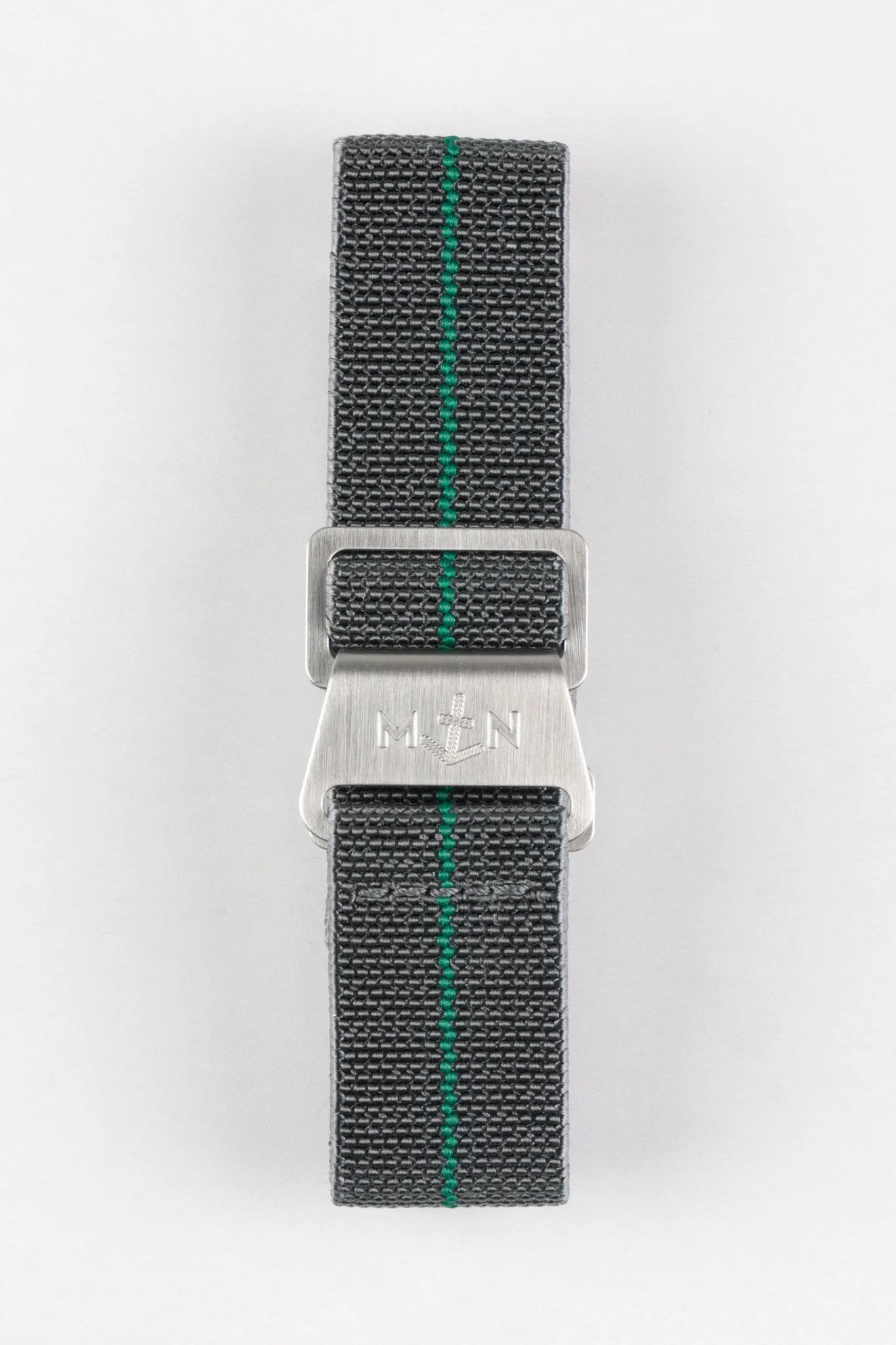 Erika's Originals MIRAGE MN™ Strap with GREEN Centerline - BRUSHED Hardware
