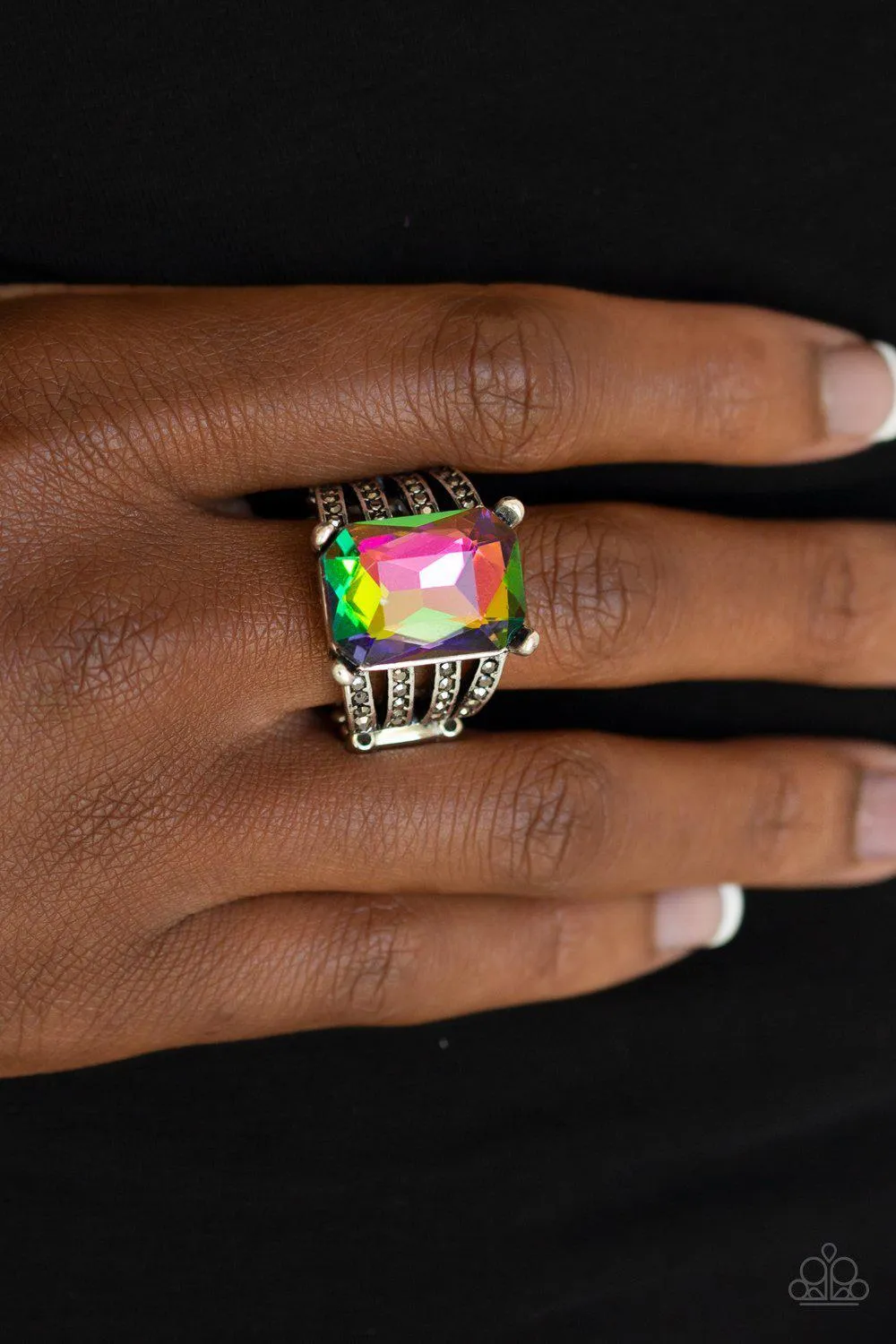 Expect Heavy REIGN Multi-color "Oil Spill" Ring - Paparazzi Accessories