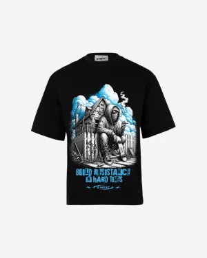 G-WEST BUILD RESISTANCE IN HARD TIME OVERSIZED TEE GWROJMT120