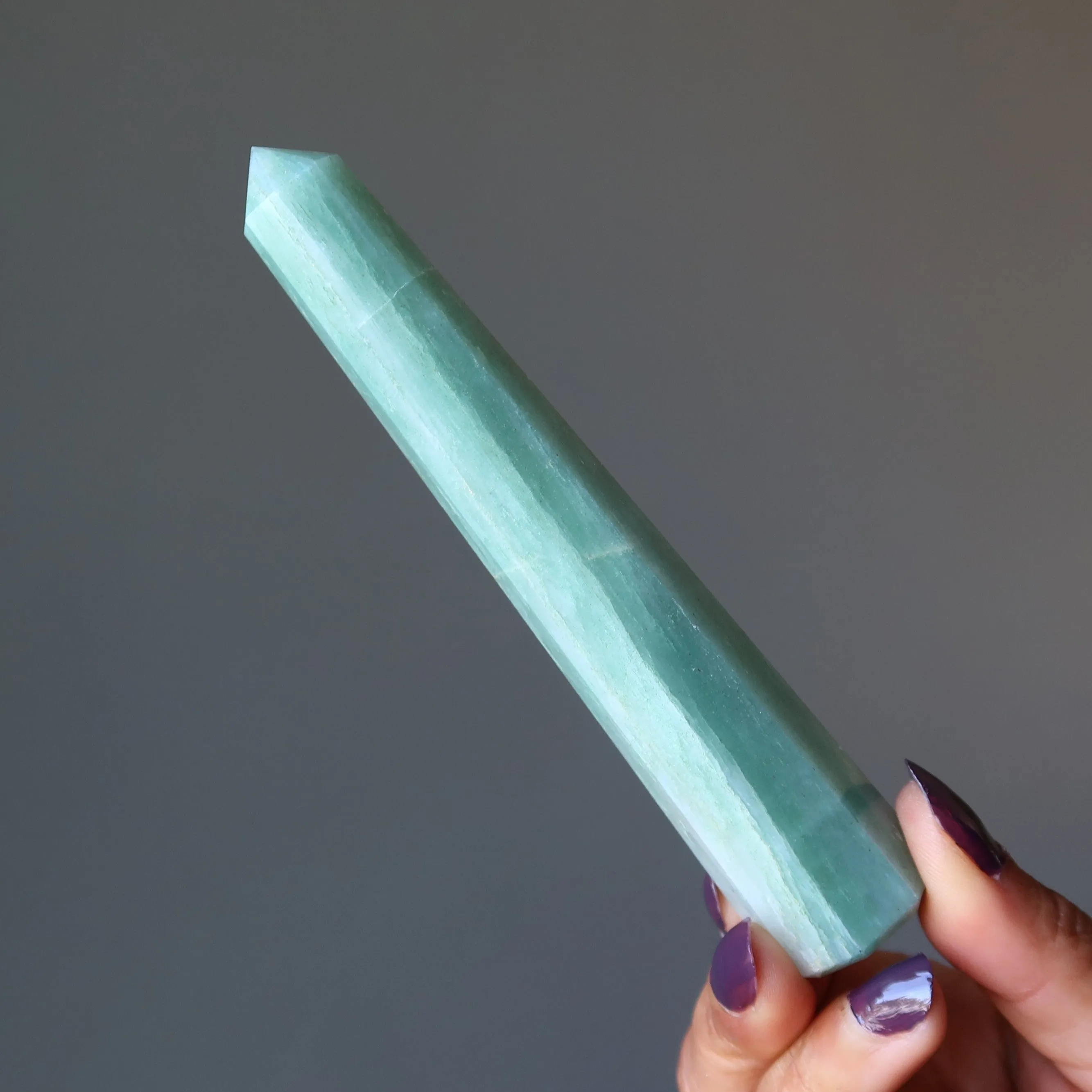 Green Aventurine Tower Wand Prosperity Point