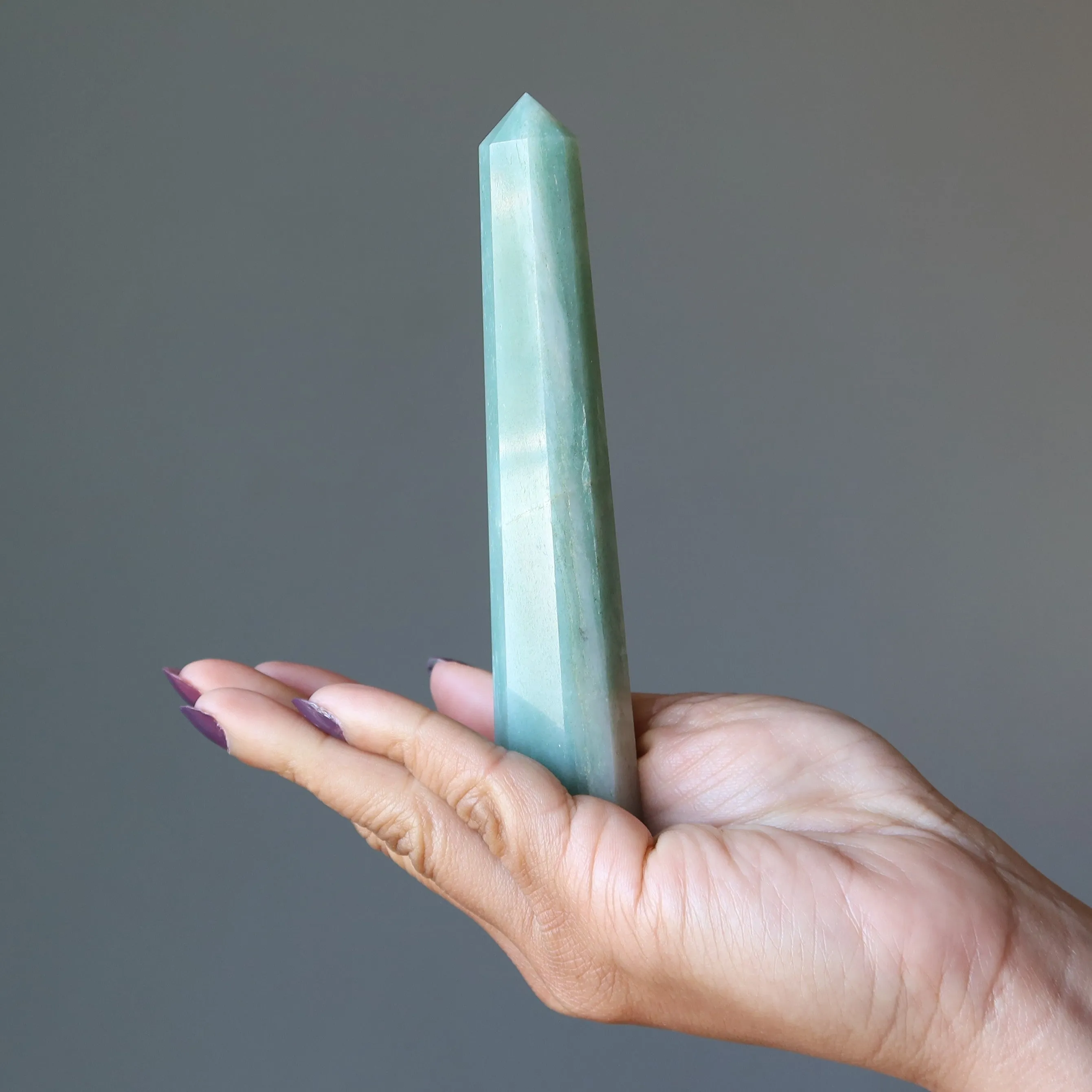 Green Aventurine Tower Wand Prosperity Point