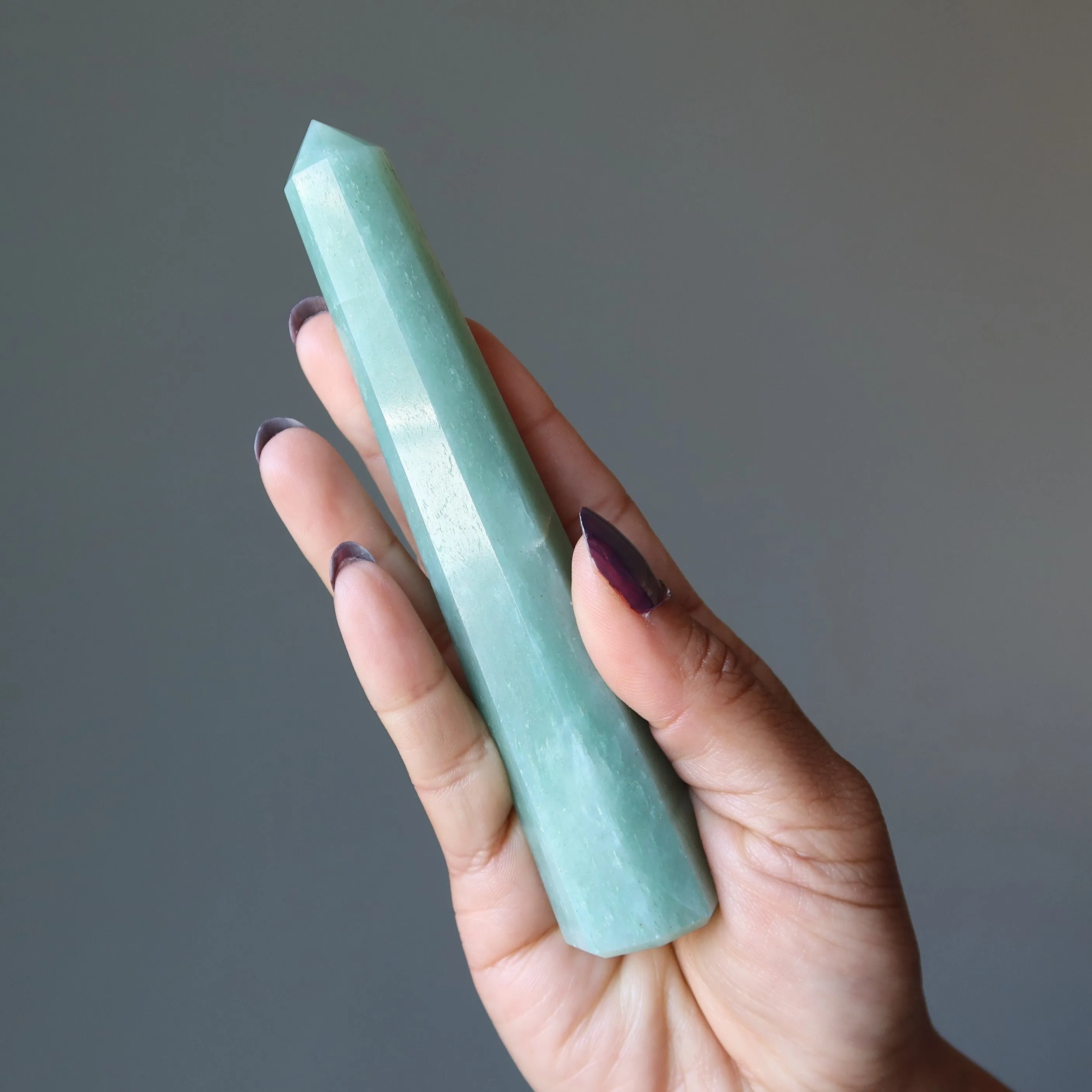 Green Aventurine Tower Wand Prosperity Point