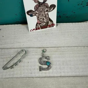 Initial Clip-on Charms: S
