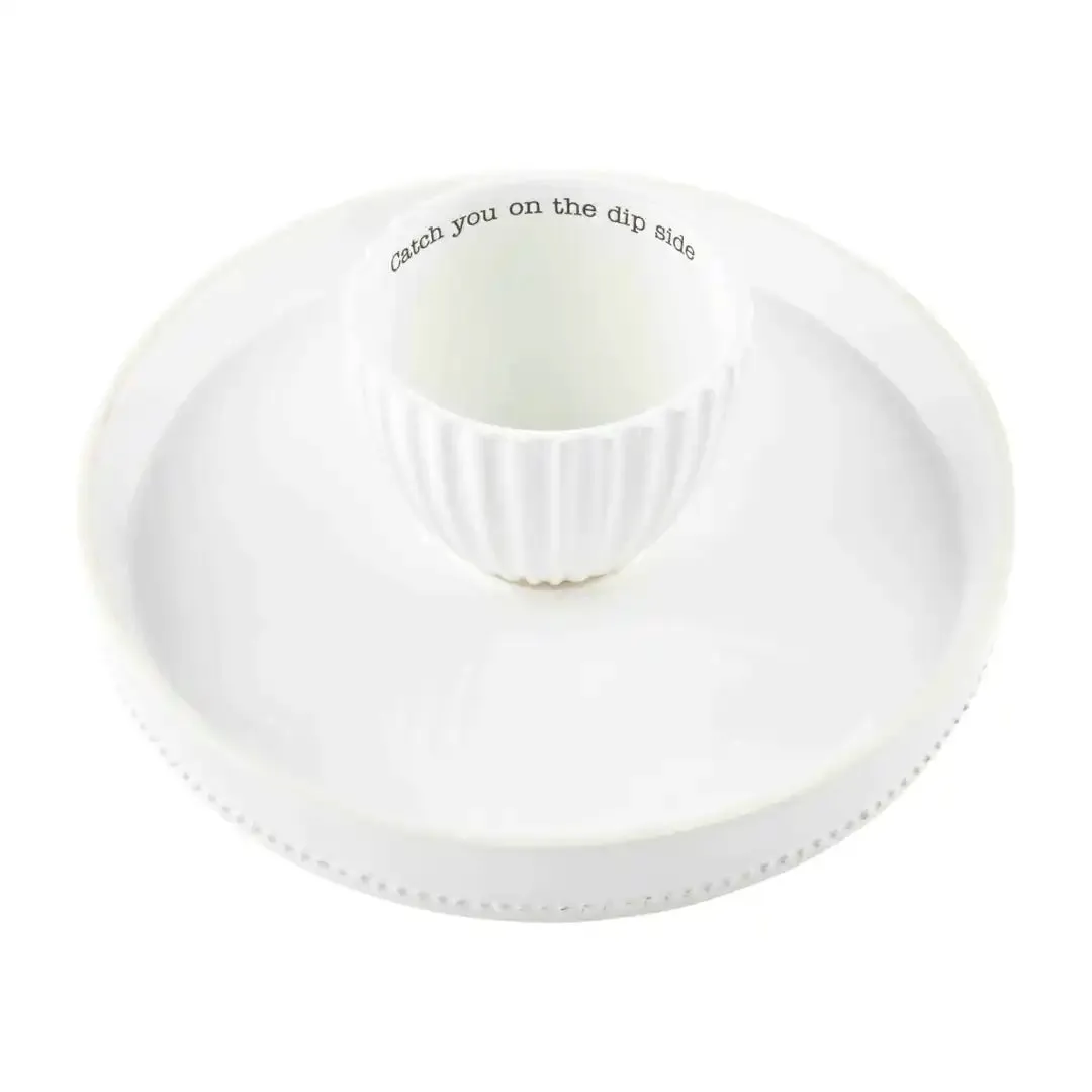 Mud Pie Reversal Pedestal Chip N Dip Set