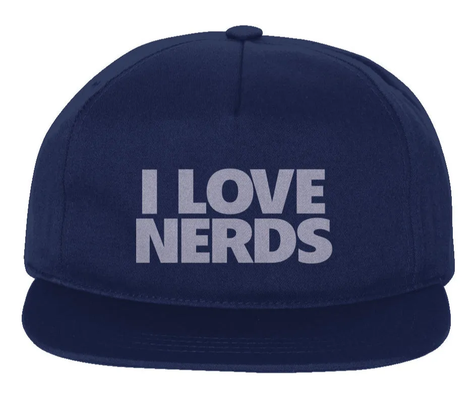 "I Love Nerds" Embroidered Snapback Cap