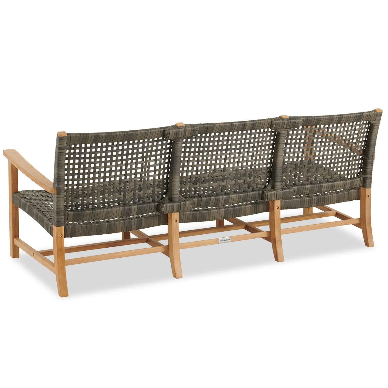 Sanur Teak & Woven Outdoor Sofa 65"