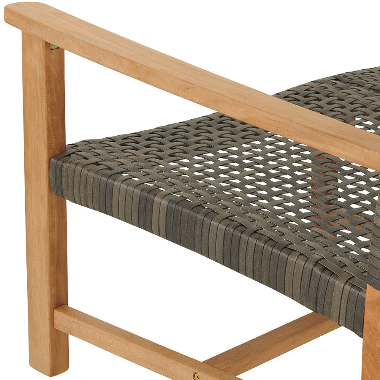 Sanur Teak & Woven Outdoor Sofa 65"