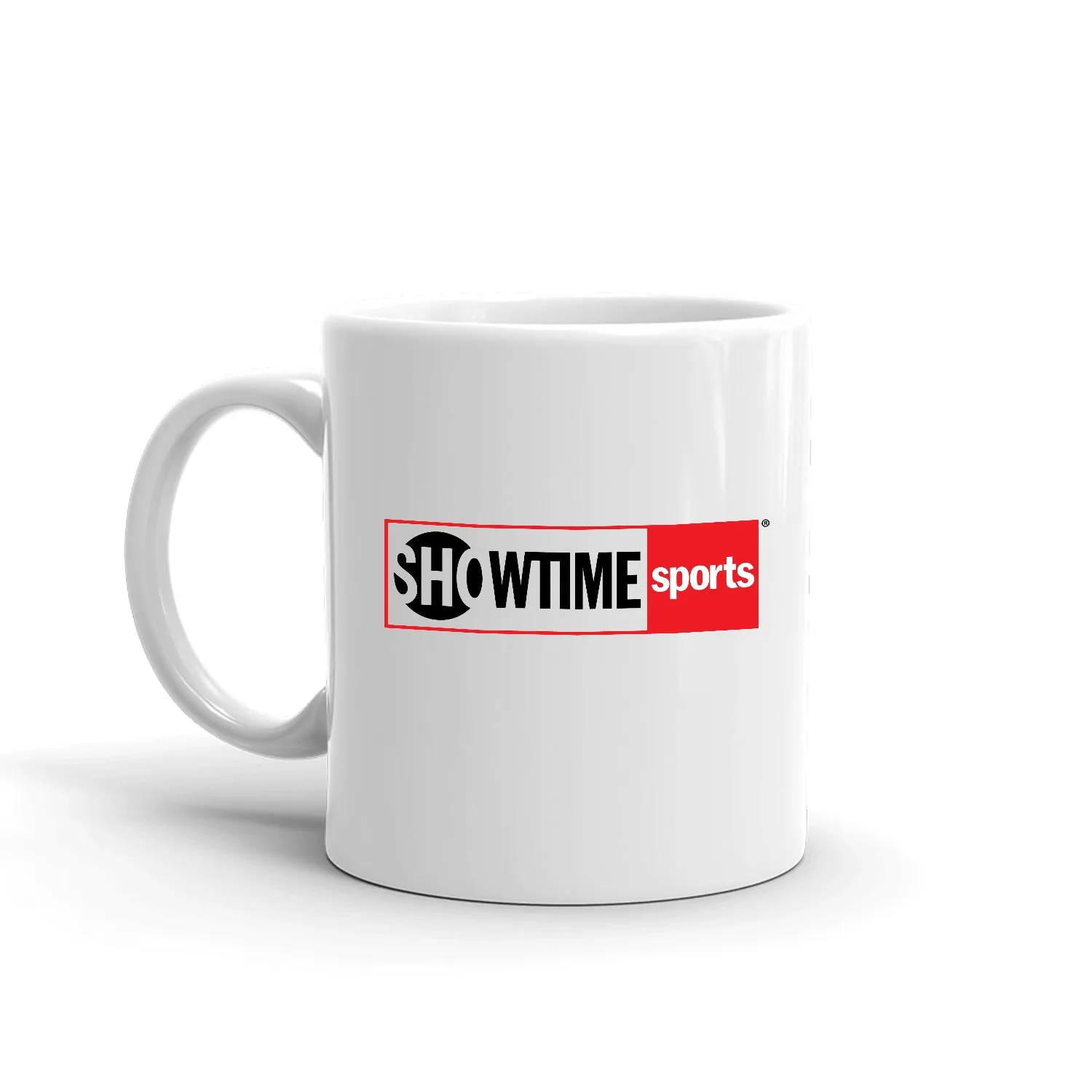 SHOWTIME Sports Red Outline Logo White Mug