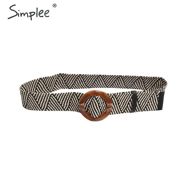 Simplee Bohemian wide belt for women