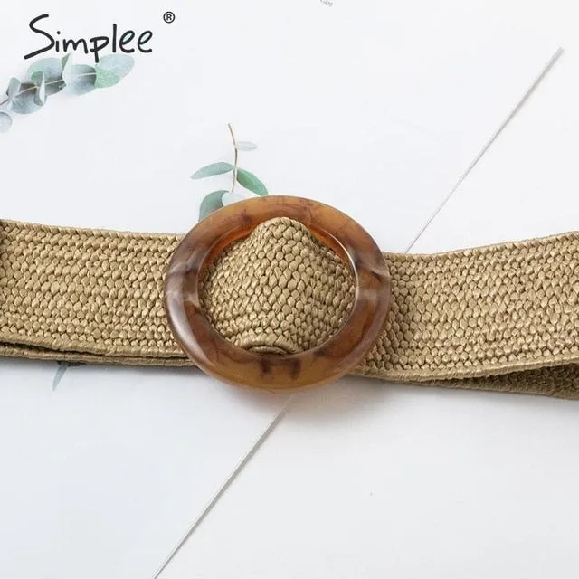 Simplee Bohemian wide belt for women