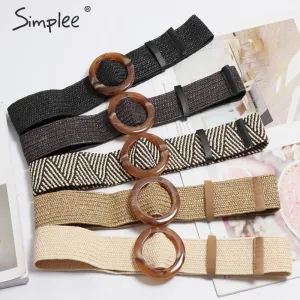 Simplee Bohemian wide belt for women
