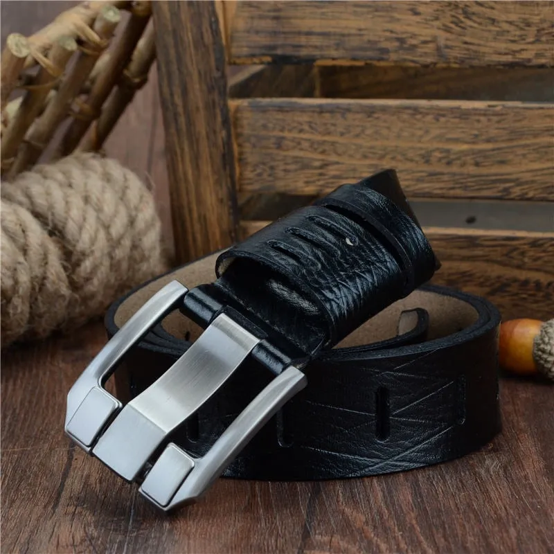 West Louis Cow Leather Pin Buckle Belt