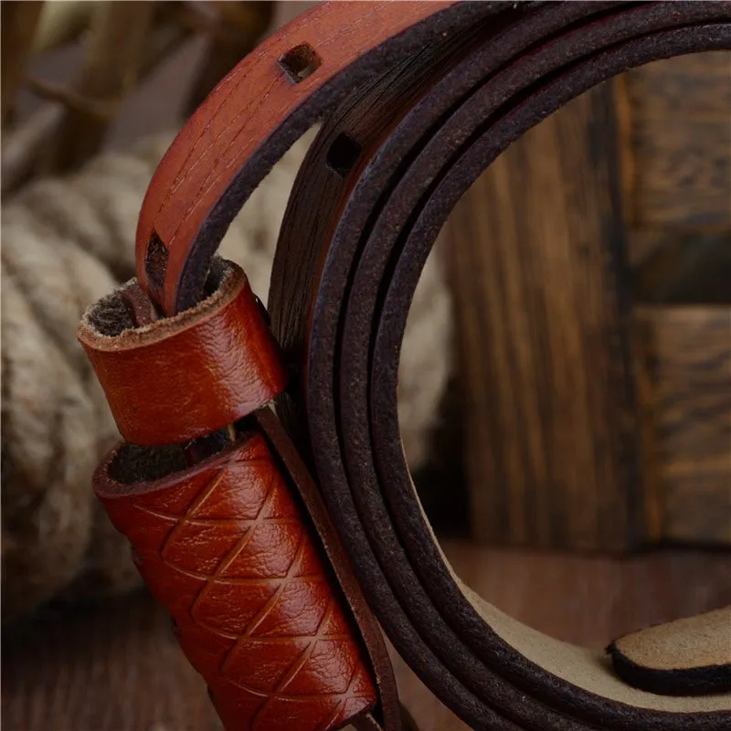 West Louis Cow Leather Pin Buckle Belt