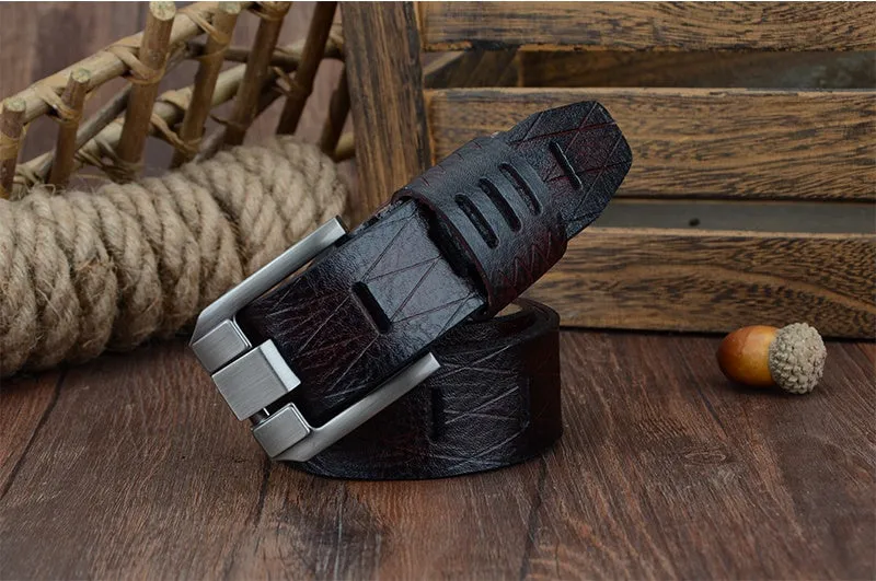 West Louis Cow Leather Pin Buckle Belt