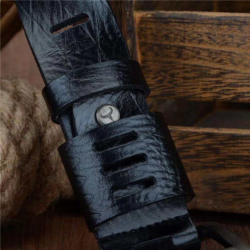 West Louis Cow Leather Pin Buckle Belt